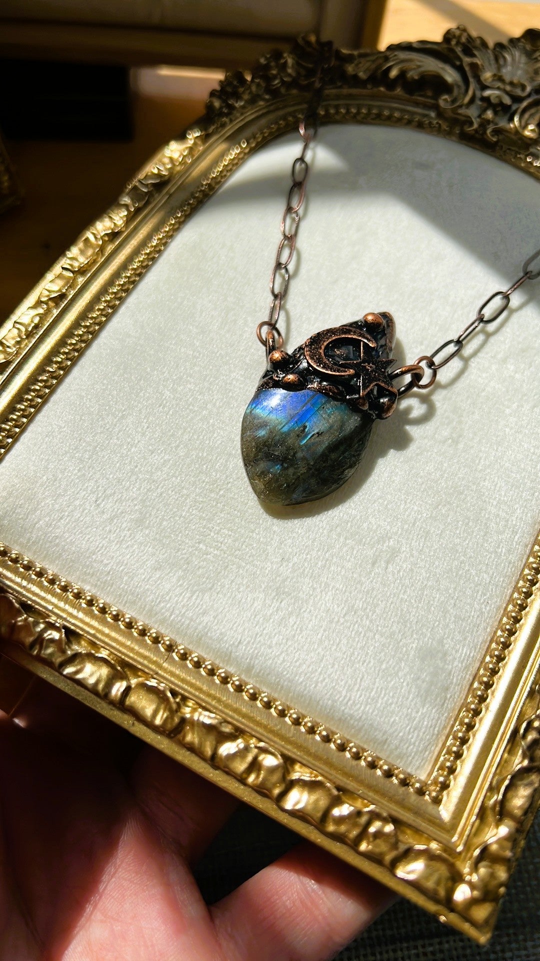 Leah DaVille - Labradorite Gemstone Bronze Necklace
