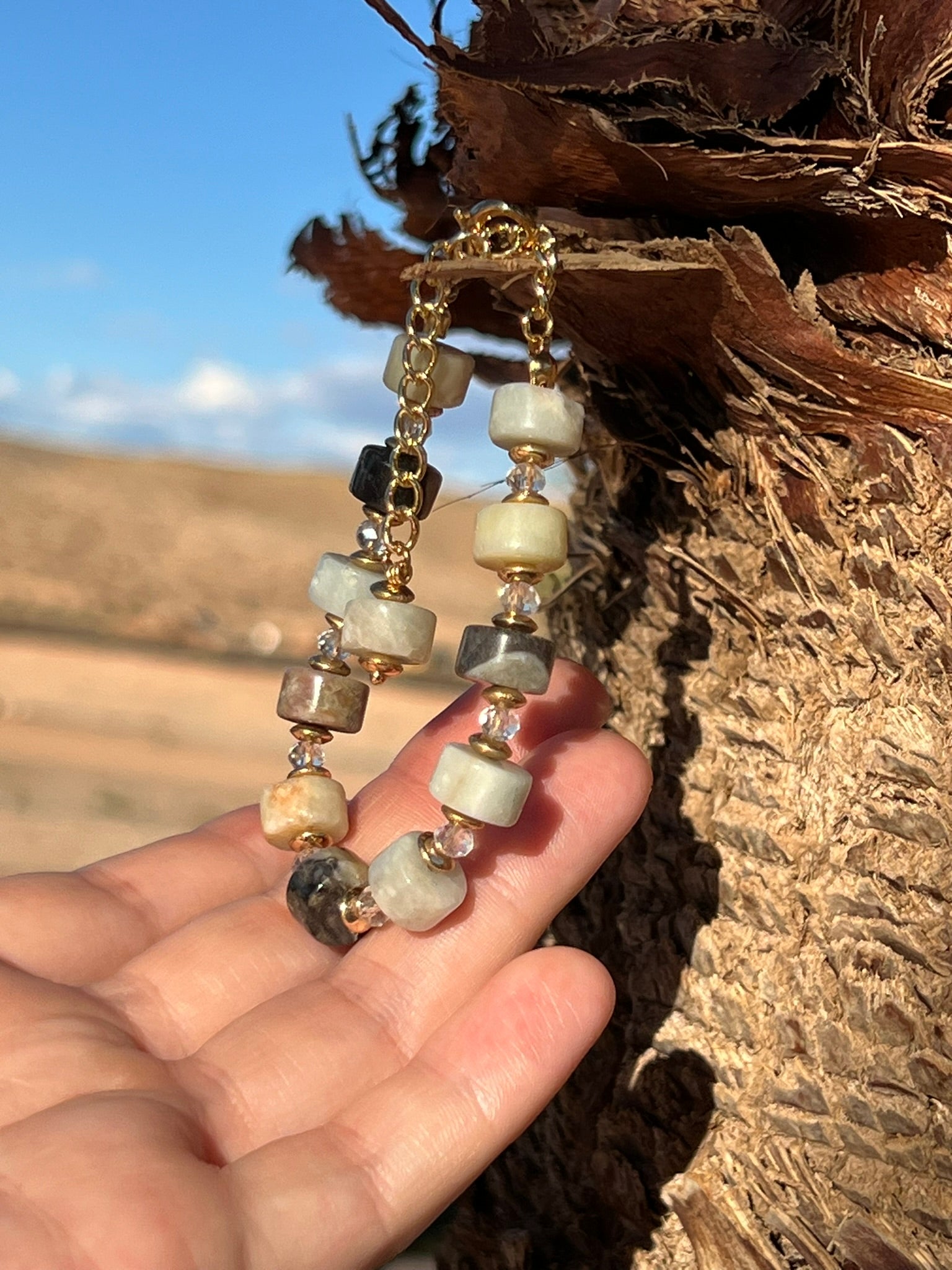 Willow - Adjustable Amazonite Beaded Bracelet