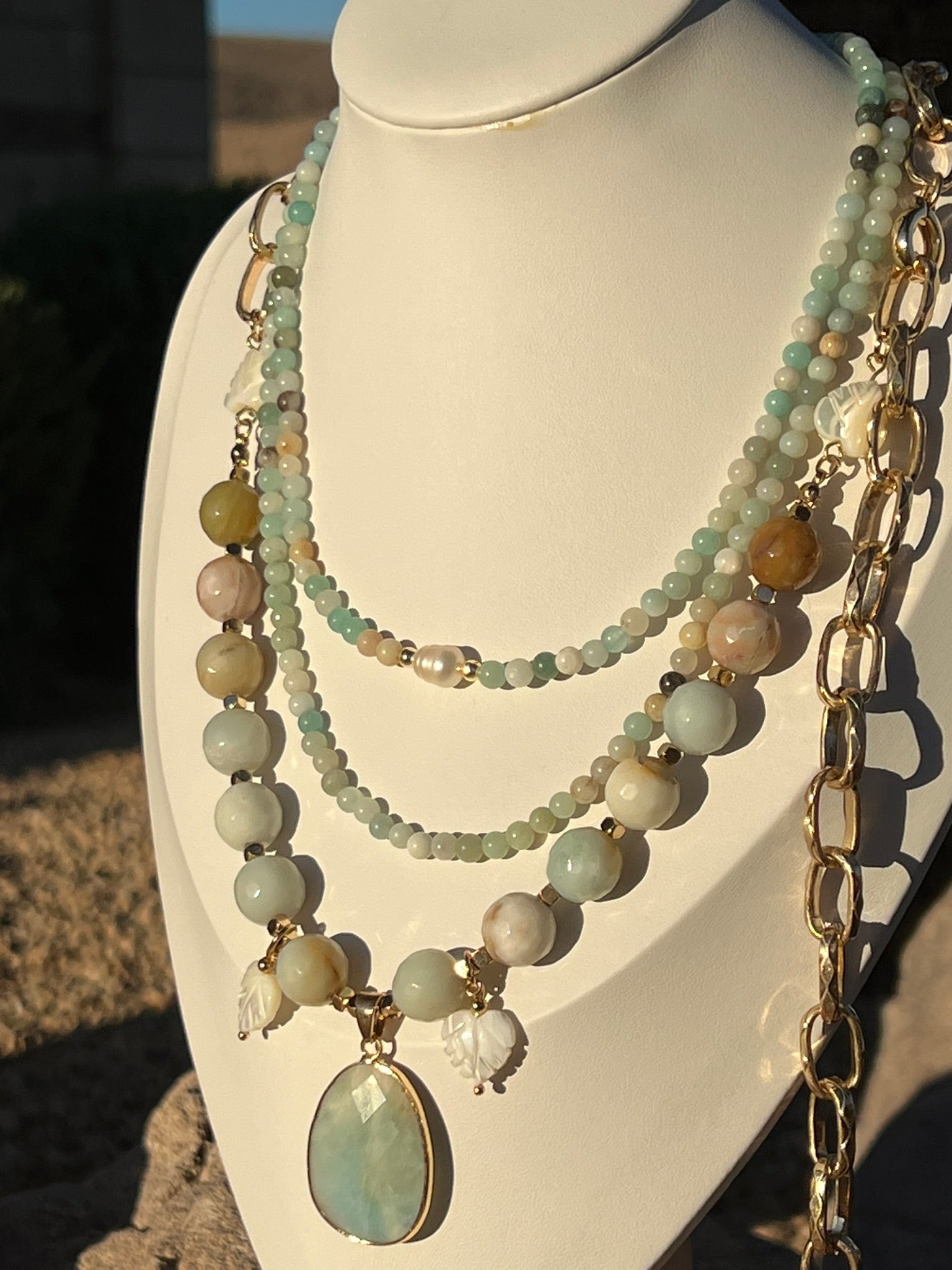 OOAK - Amazonite Queen Gemstone Necklace