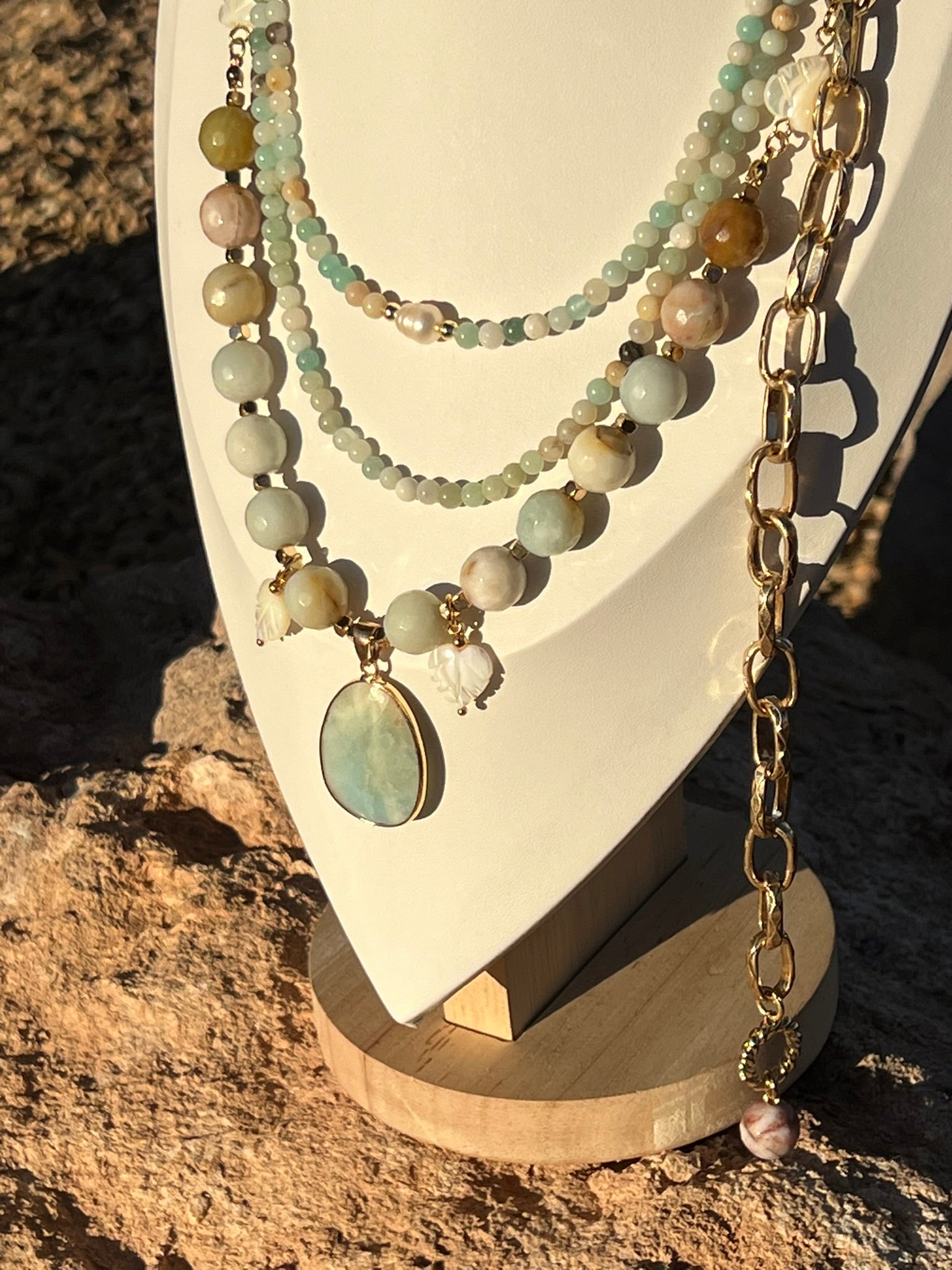 OOAK - Amazonite Queen Gemstone Necklace