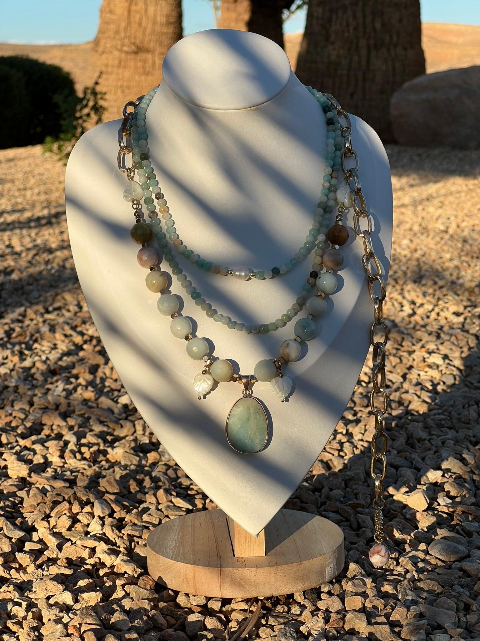 OOAK - Amazonite Queen Gemstone Necklace