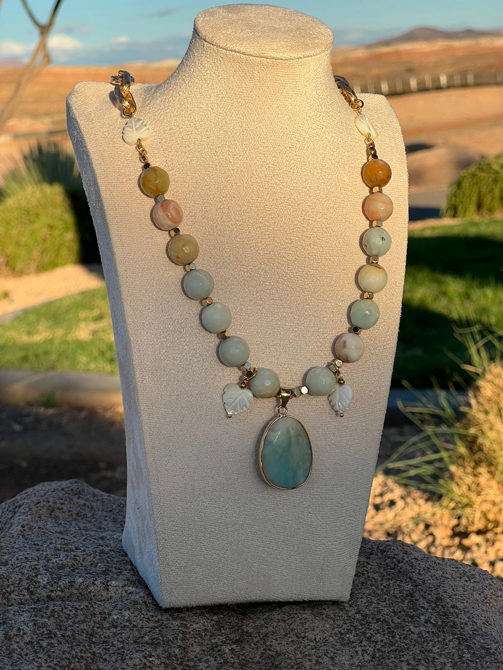 OOAK - Amazonite Queen Gemstone Necklace