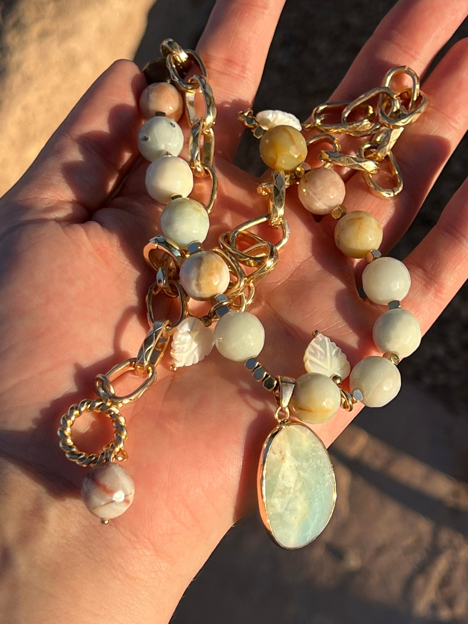 OOAK - Amazonite Queen Gemstone Necklace