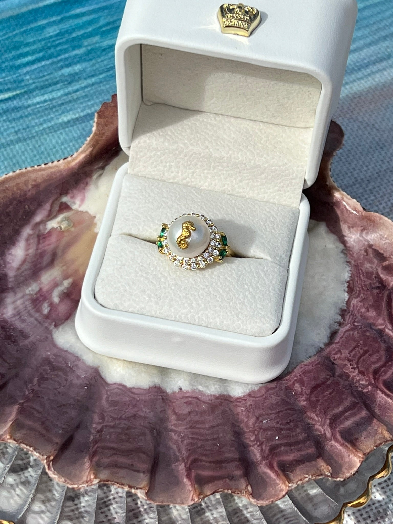 OOAK- GIANT White Pearl Ring