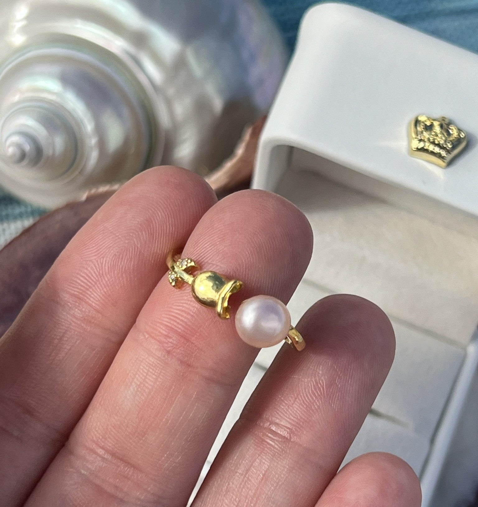 Colette's Rose - Simple Pink Pearl Ring