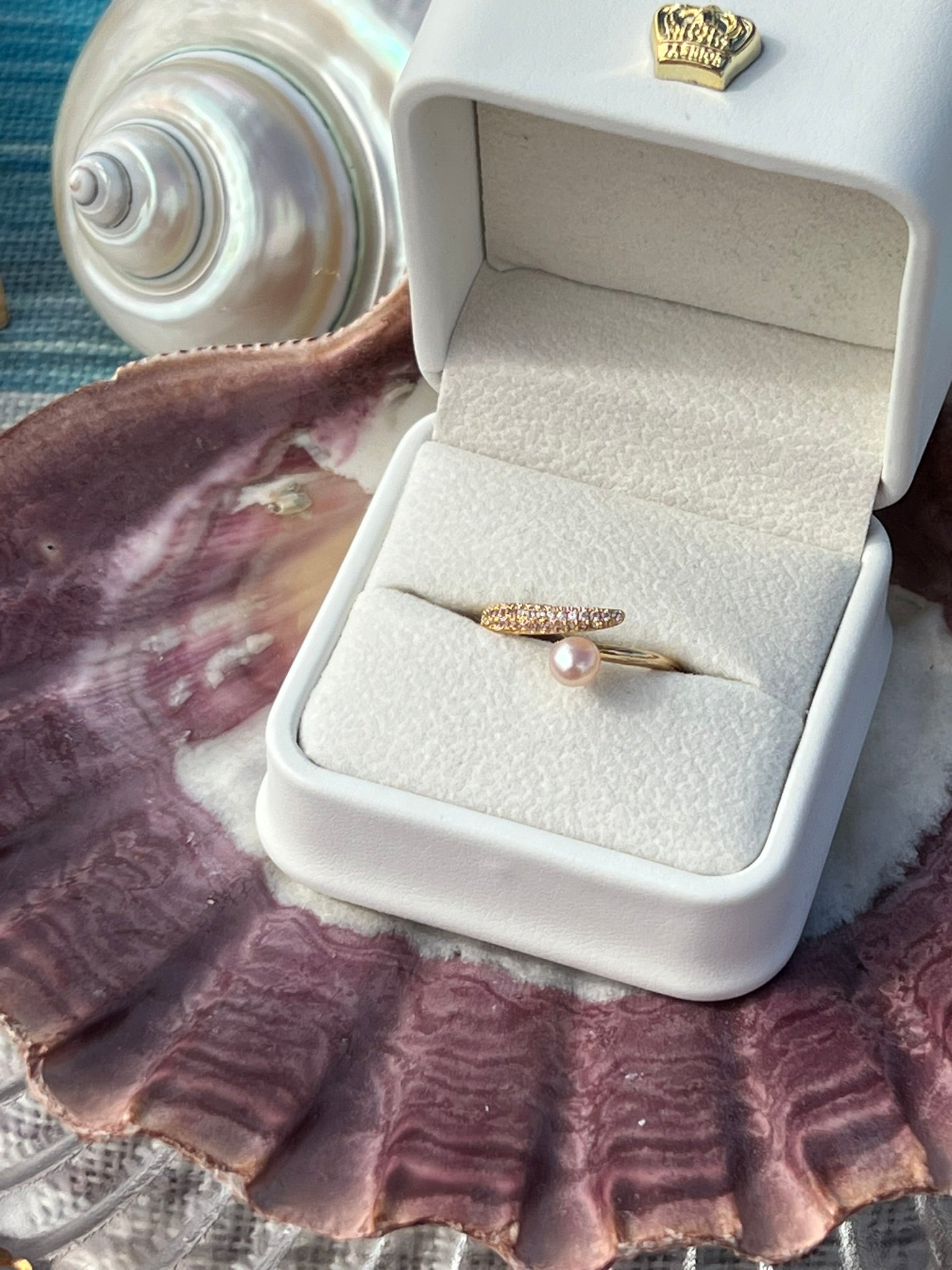 Charlotte's Wrap - Simple Pink Pearl Ring