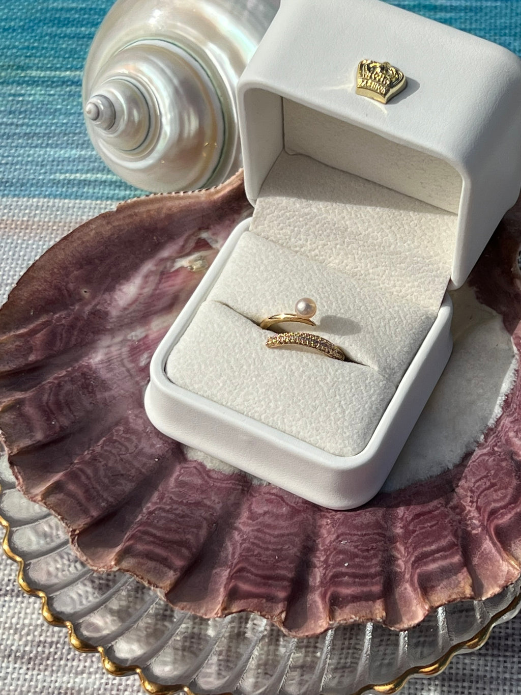 Charlotte's Wrap - Simple Purple Metallic Pearl Ring