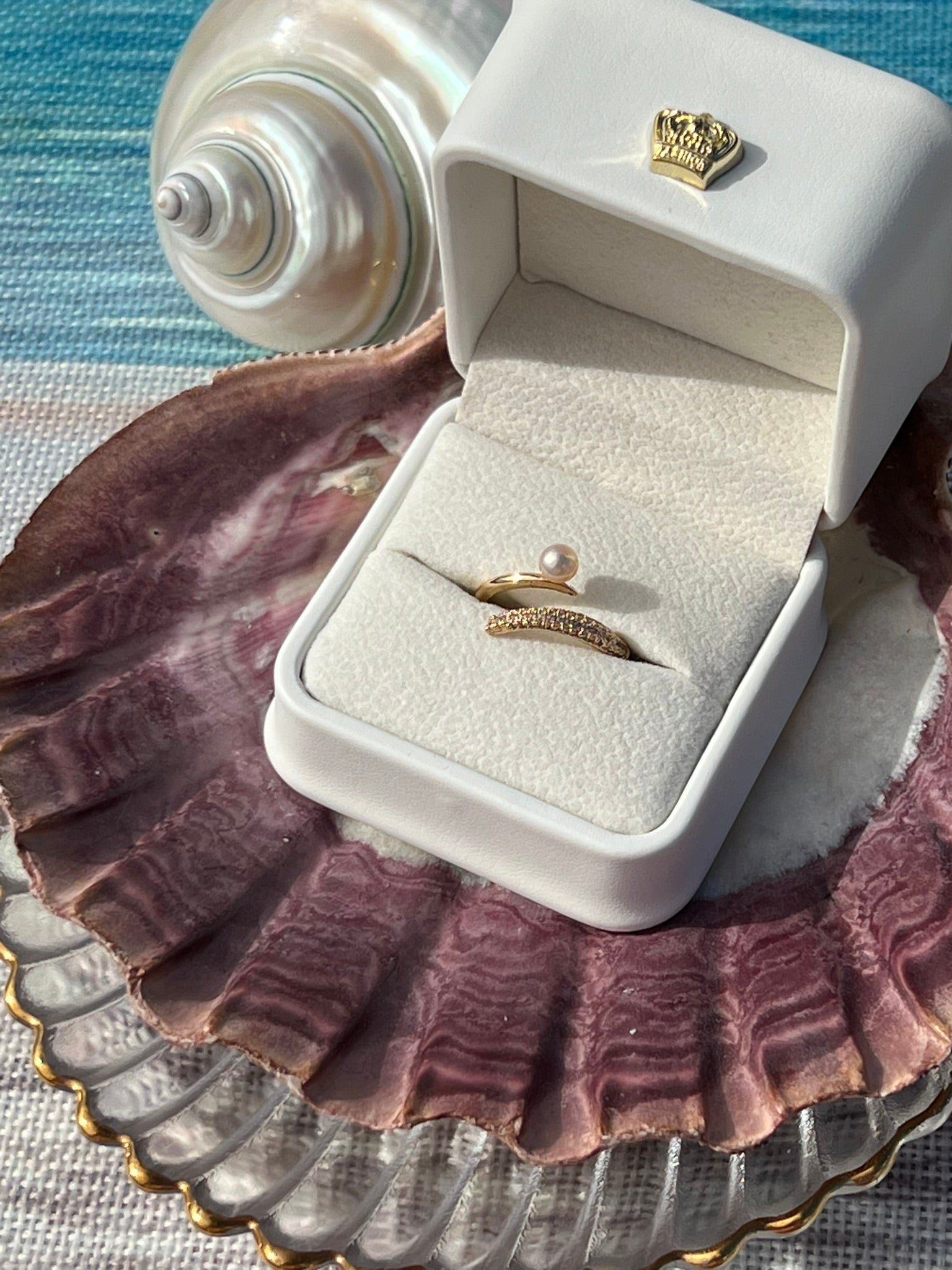 Charlotte's Wrap - Simple Purple Metallic Pearl Ring