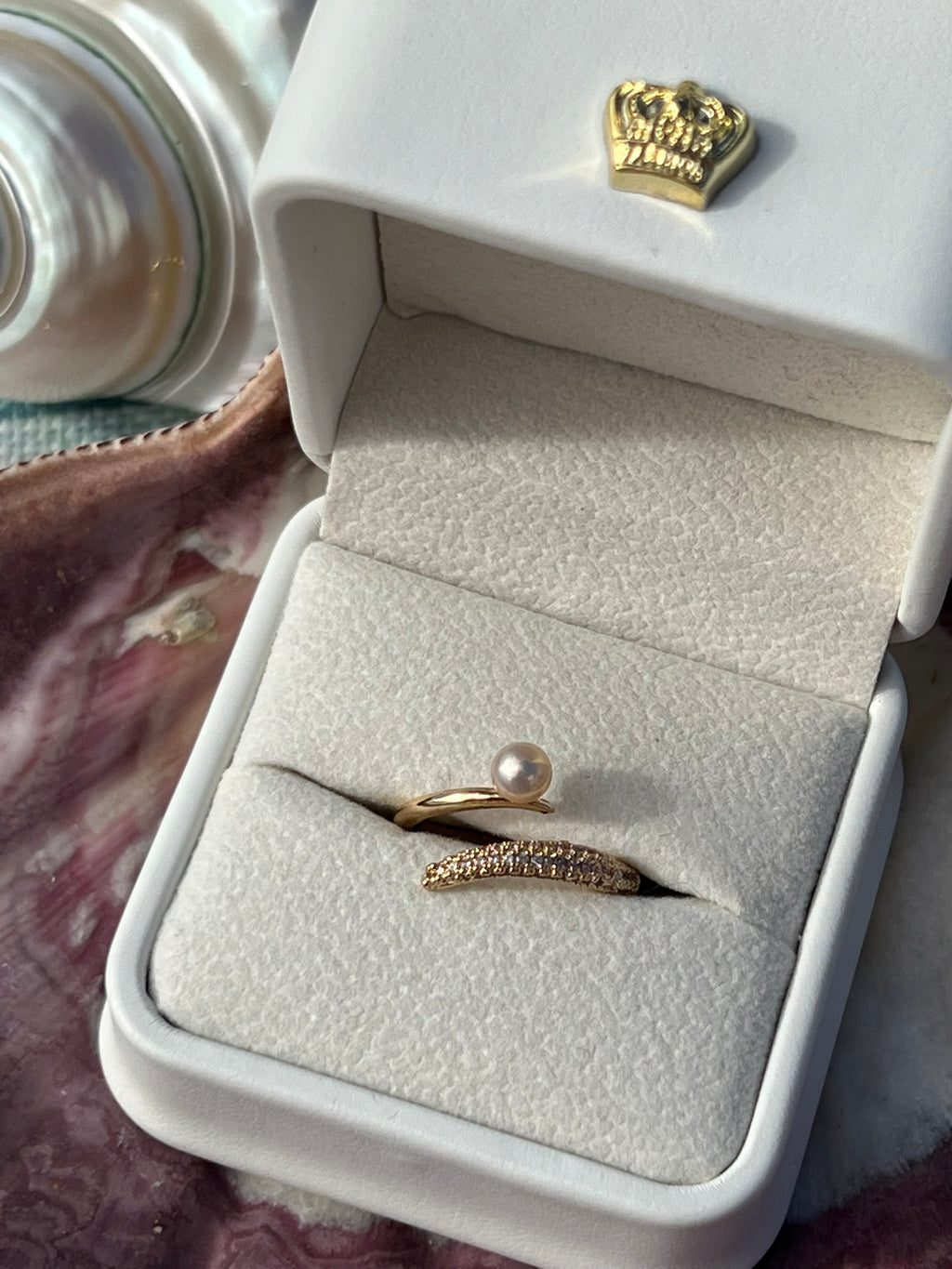 Charlotte's Wrap - Simple Purple Metallic Pearl Ring