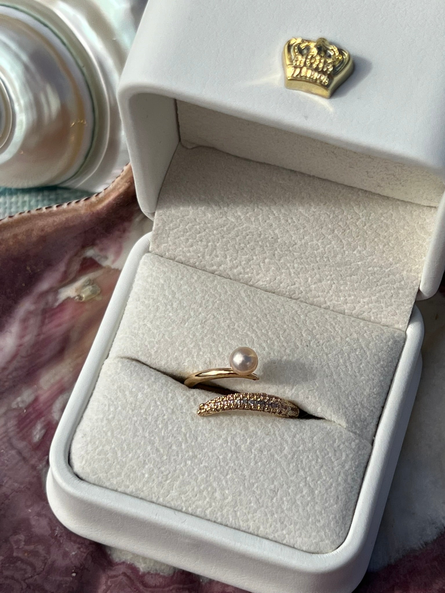 Charlotte's Wrap - Simple Purple Metallic Pearl Ring