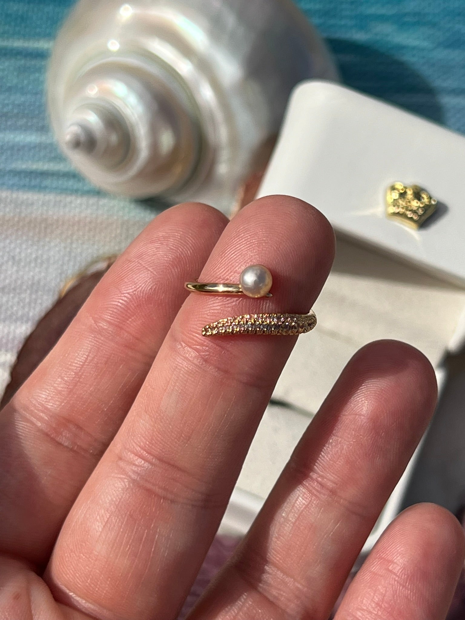 Charlotte's Wrap - Simple Purple Metallic Pearl Ring