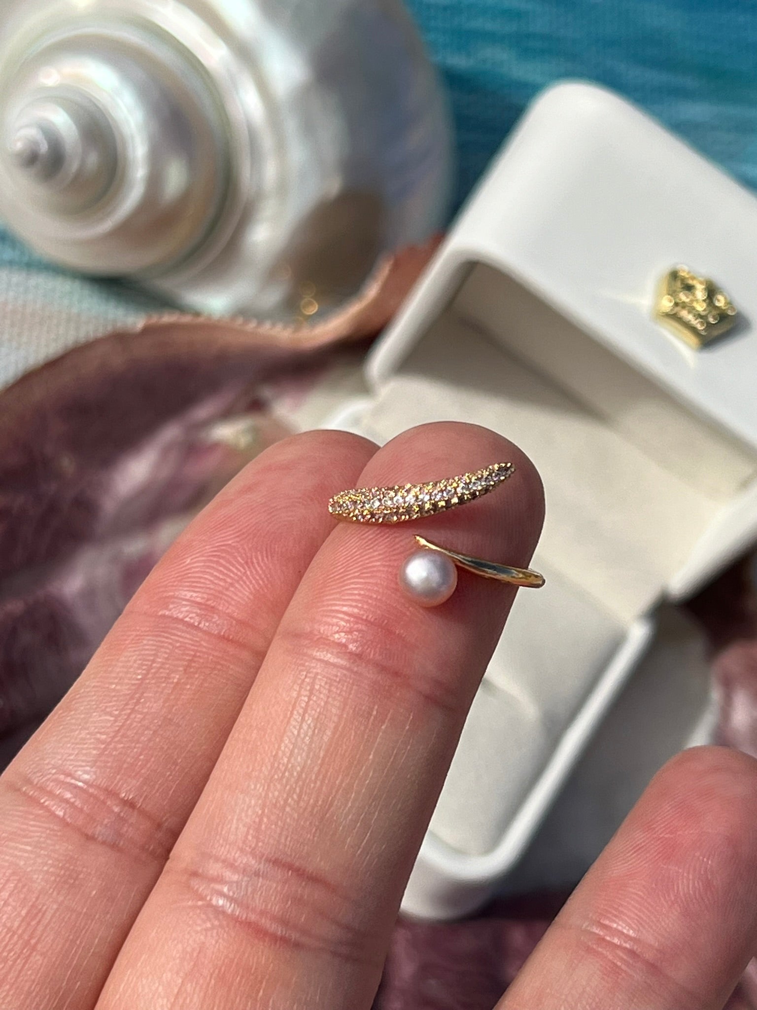 Charlotte's Wrap - Simple Purple Pearl Ring