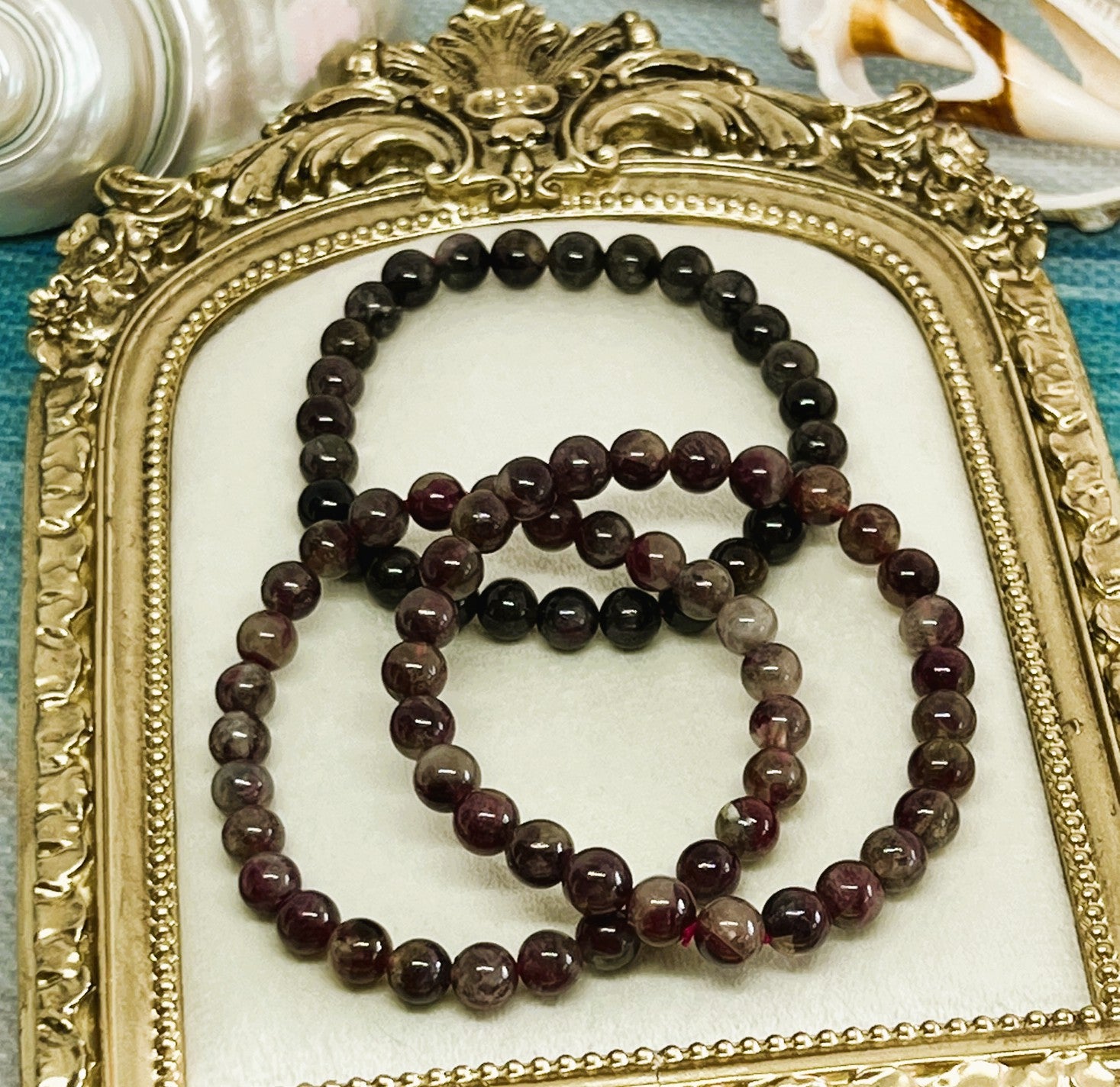 Dainty 6mm High-Quality AAA Ruby Red Pink Tourmaline Crystal Bead Bracelet
