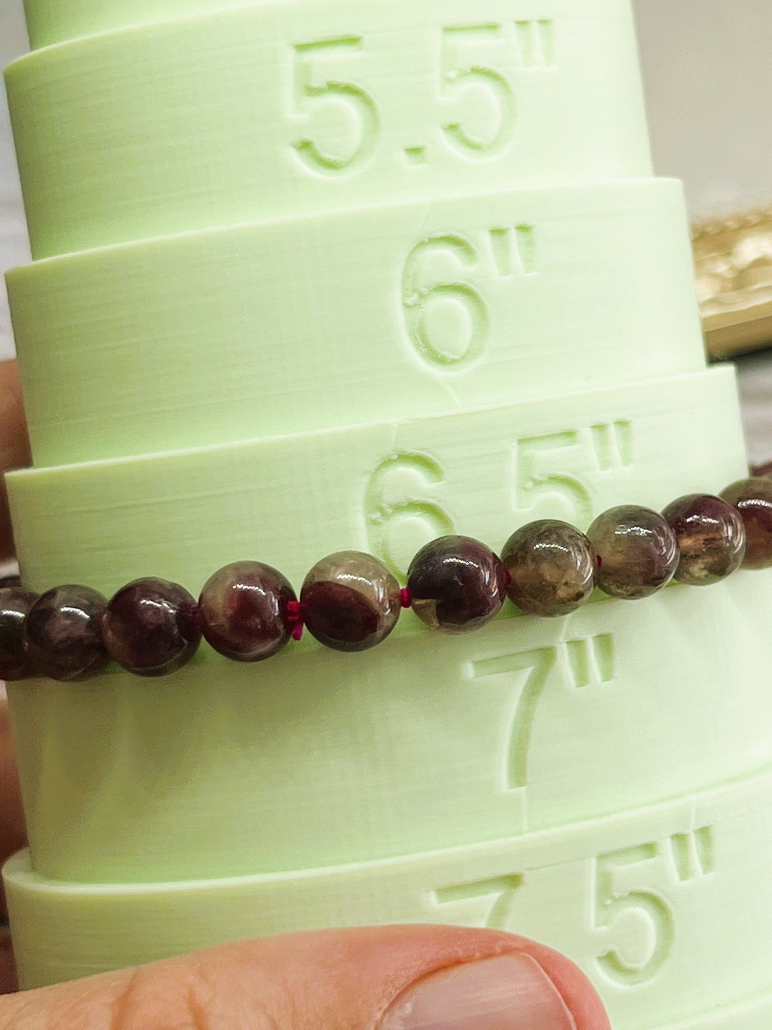 Dainty 6mm High-Quality AAA Ruby Red Pink Tourmaline Crystal Bead Bracelet